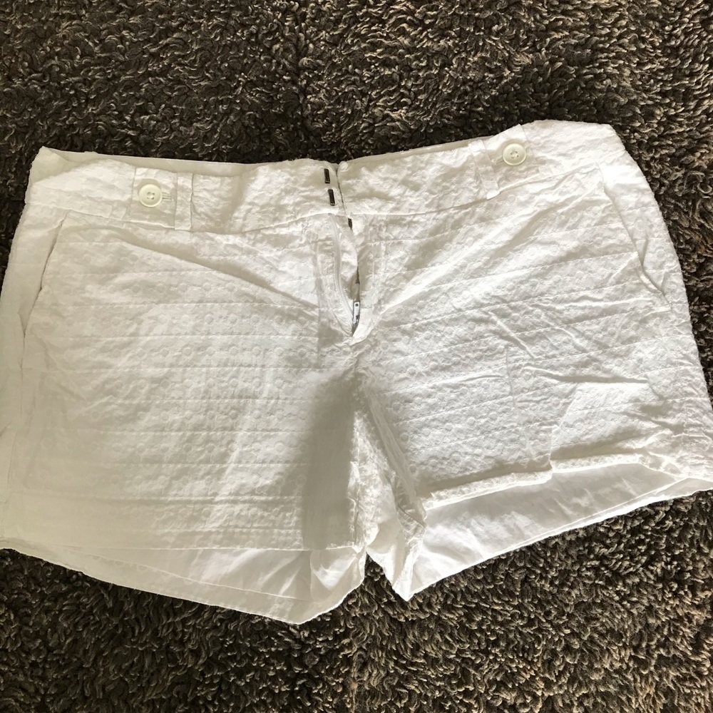 Banana Republic white shorts.